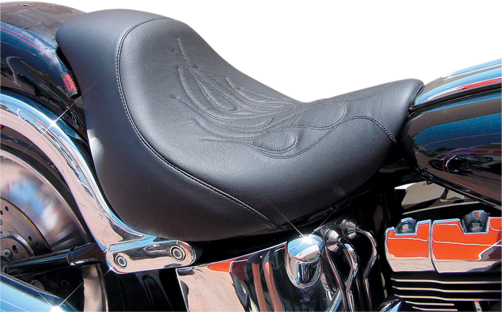 DANNY GRAY Weekday Seat - Flame - FXSTD Weekday Solo Seat — Flame Stitched - Team Dream Rides