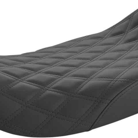 SADDLEMEN Renegade Solo Seat - Lattice Stitched - Black 897-06-002LS - Team Dream Rides