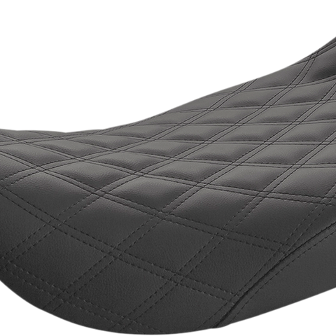 SADDLEMEN Renegade Solo Seat - Lattice Stitched - Black 897-07-002LS - Team Dream Rides