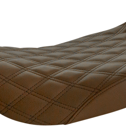 SADDLEMEN Renegade Solo Seat - Lattice Stitched - Brown 897-07-002BLS - Team Dream Rides