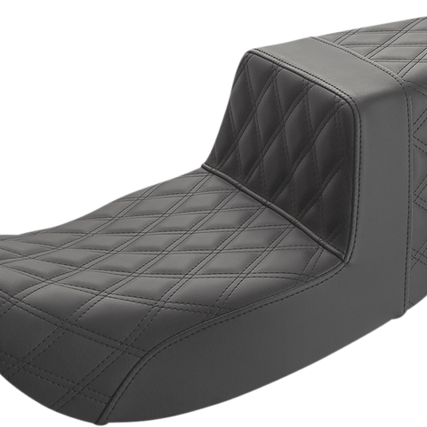 SADDLEMEN Step-Up Seat - Full Lattice Stitch - Black 897-07-175 - Team Dream Rides