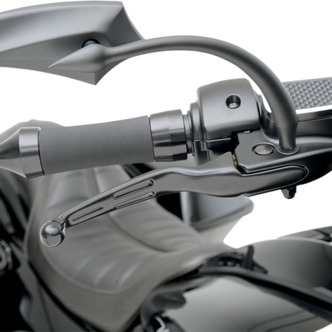 DRAG SPECIALTIES Black Slotted Levers Slotted Wide Blade Lever Set - Team Dream Rides