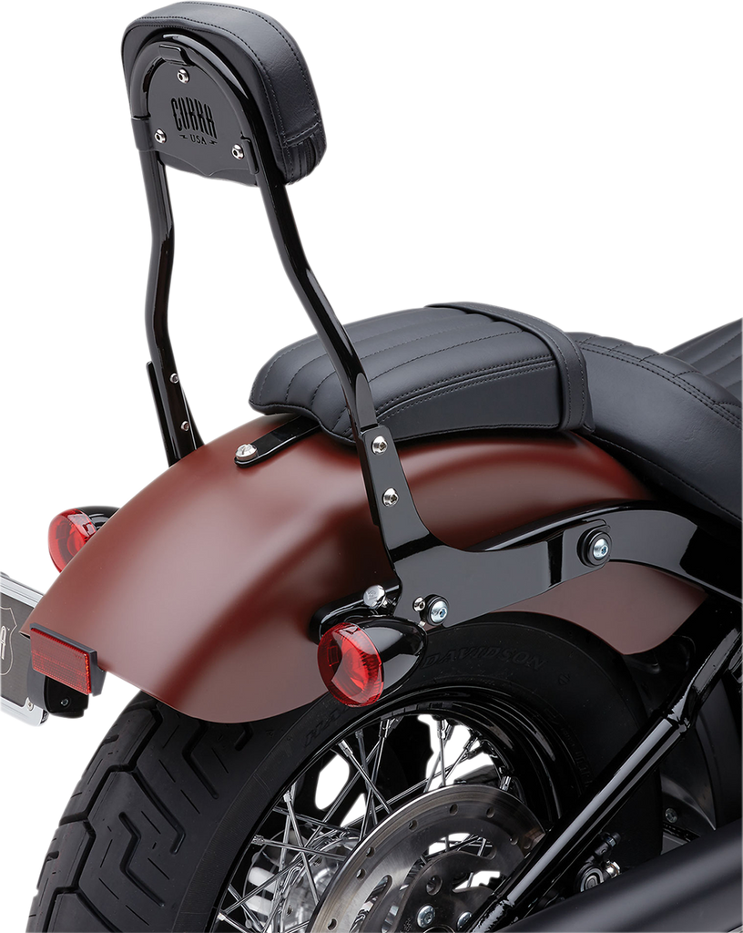 COBRA Backrest Kit - 14" - Black - Softail Detachable Backrest Kit - Team Dream Rides