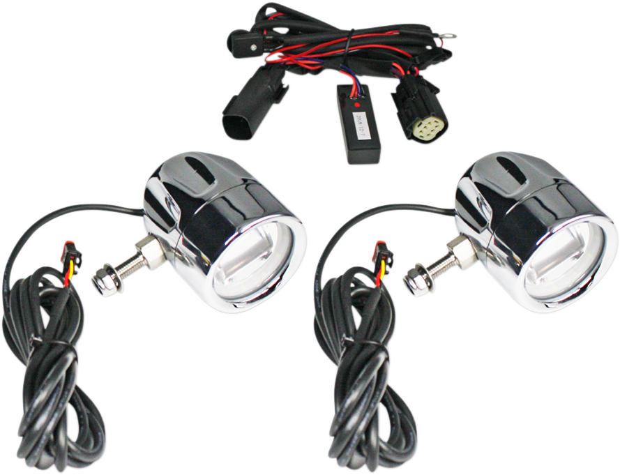 CUSTOM DYNAMICS LED Fog Light - Universal - Chrome ProBEAM® LED Halo Fog Lamps - Team Dream Rides