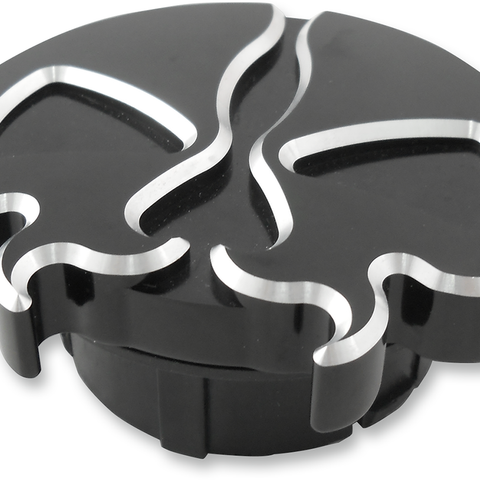 DRAG SPECIALTIES Split Skull Gas Cap - Black - Dummy Split Skull Gas Cap — Dummy - Team Dream Rides