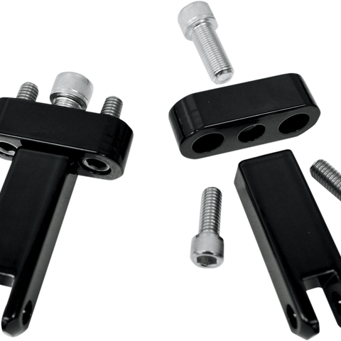 DRAG SPECIALTIES Passenger Peg Mounts - Black Passenger Footpeg Mount Kits - Team Dream Rides