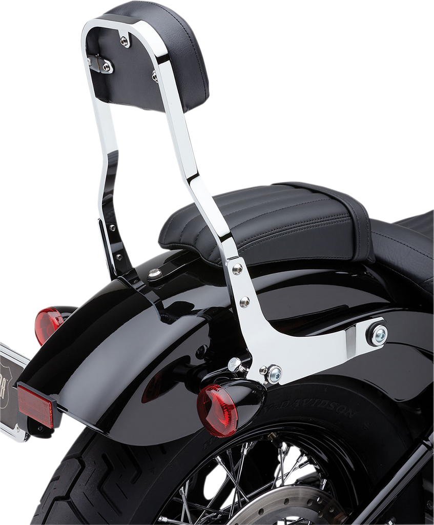 COBRA Backrest Kit - 14" - Chrome - Sportster Detachable Backrest Kit - Team Dream Rides