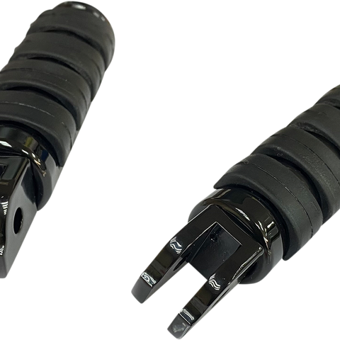 DRAG SPECIALTIES FML Soft-Ride Footpegs - Black - Softail FML Foot Pegs - Team Dream Rides