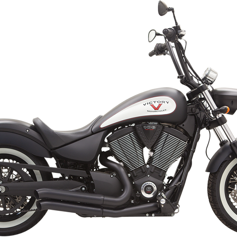 BASSANI XHAUST Pro-Street Exhaust - Black - Turnout 6V23DB - Team Dream Rides