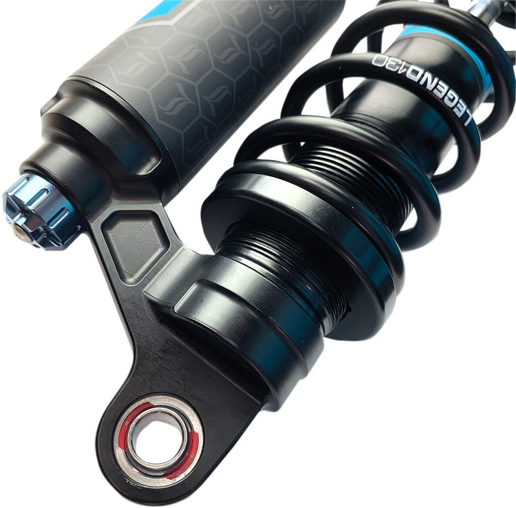 LEGEND SUSPENSION REVO ARC Piggyback Shocks - Standard - Black - 13" - '99-'17 Dyna 1310-1890 - Team Dream Rides