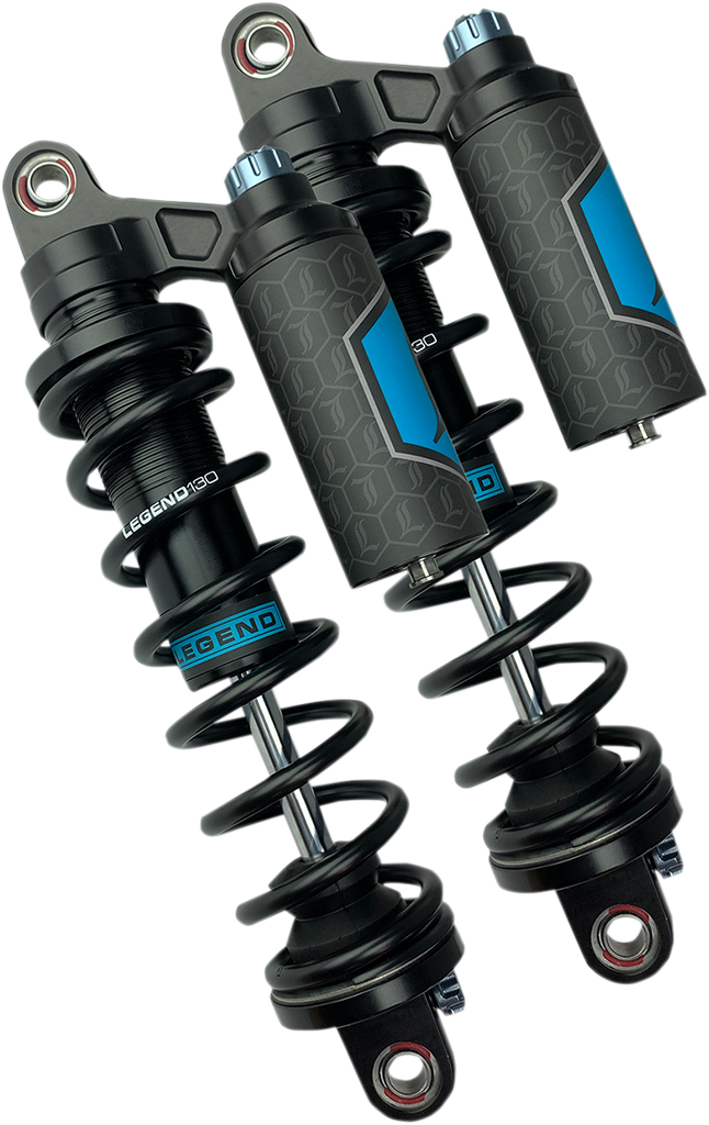 LEGEND SUSPENSION REVO ARC Piggyback Shocks - Standard - Black - 14" - '99-'17 Dyna 1310-1892 - Team Dream Rides