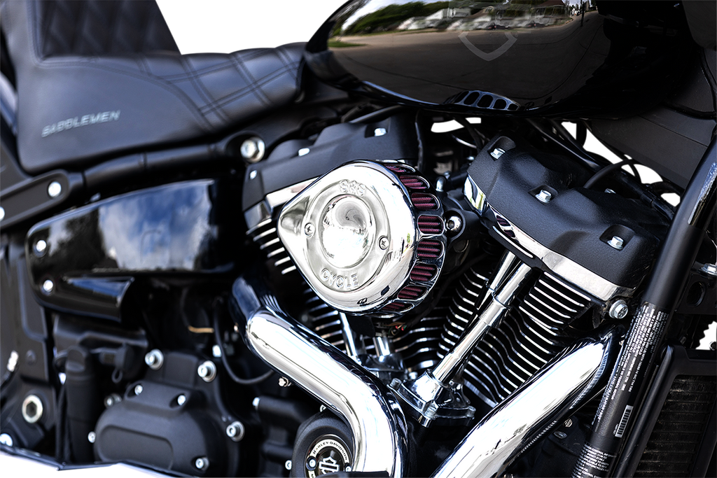 S&S CYCLE Mini Teardrop Stealth Air Cleaner Kit - Chrome 170-0435C - Team Dream Rides