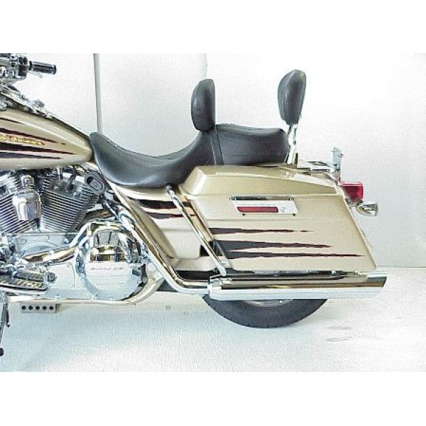 D&D 1995-2006 Harley Touring Fat Cat 2:1 Full Exhaust System Chrome with Ghost Pipe and Tips - Team Dream Rides