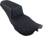 SADDLEMEN Step Up Seat - Lattice Stitched - Black - FLHR/FLHX Step Up Seat — Lattice Stitched - Team Dream Rides
