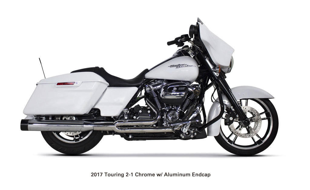 Two Brothers Racing Harley Davidson Touring (2017-20 Milwaukee Eight) Comp-S 2-1 Black Aluminum End Cap / Black Exhaust - Team Dream Rides