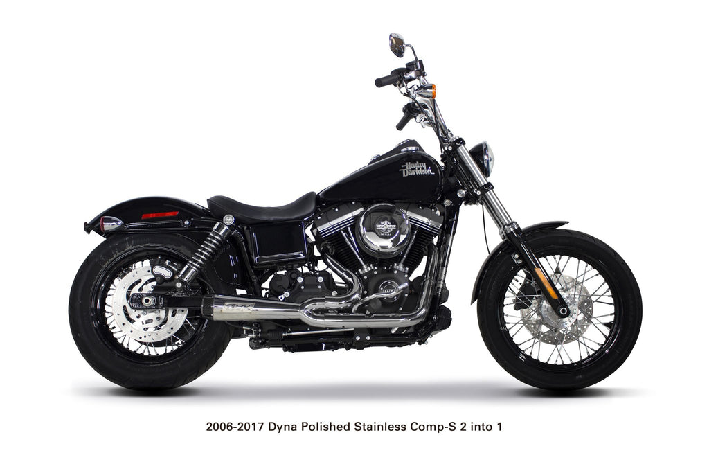 Two Brothers Racing Harley Davidson Dyna 2006-2017 Comp-S 2-1 Polished Stainless - Team Dream Rides