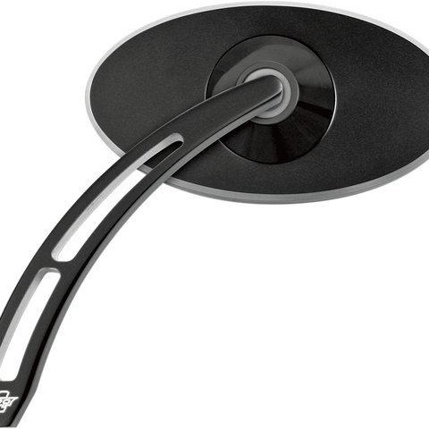 PRO-ONE PERF.MFG. Mirror - Black - Left Billet Aluminum Mirrors with Clear Glass — Pro Street - Team Dream Rides