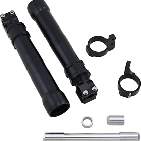 ALLOY ART Lower Fork Legs - 49 mm ABS - Black Next Gen Lower Front Legs - Team Dream Rides