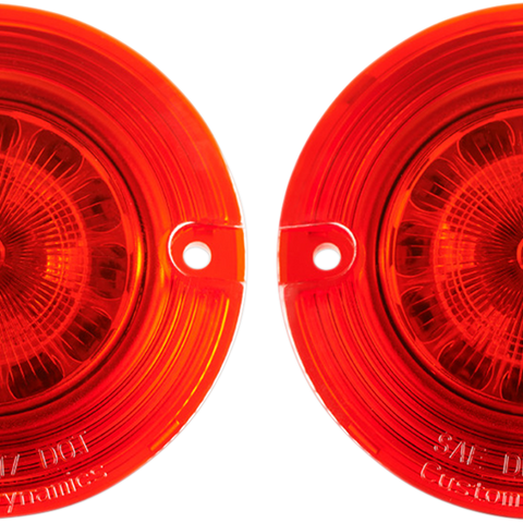 CUSTOM DYNAMICS Flat Signal Insert - 1157 - Red ProBEAM® Flat Turn Signal Inserts - Team Dream Rides