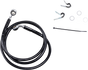 DRAG SPECIALTIES Brake Line - Front - Black - +4" - XL Extended Length Black Vinyl Brake Line Kit - Team Dream Rides