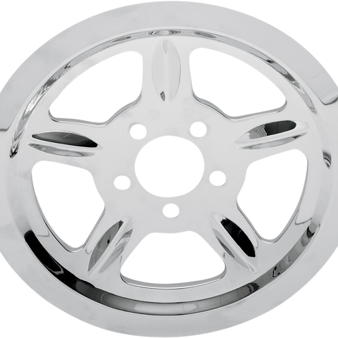 DRAG SPECIALTIES Rear Pulley Insert - XL '04-'20 Chrome Outer Rear Pulley Insert - Team Dream Rides