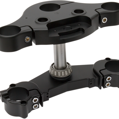 ARLEN NESS 7&7 Raked Triple Tree - Black - 7° Rake 7 & 7 Raked Triple Tree - Team Dream Rides