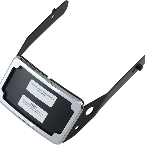 CYCLE VISIONS LP Plate Frame & Mount with Tag Light - FXDWG - Chrome Curved License Plate Frame and Mount with License Plate Light - Team Dream Rides