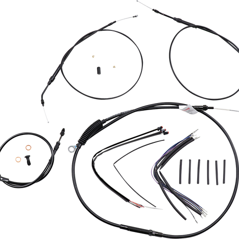 BURLY BRAND Extended Handlebar Cable And Brake Line Kit For Sportsters With ABS And 14