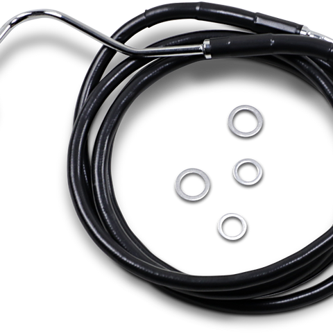 DRAG SPECIALTIES Brake Line - Front - Black - +10