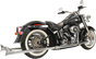 BASSANI XHAUST Fishtail Exhaust - 39" - Softail Fishtail True Dual Exhaust System — without Baffles - Team Dream Rides