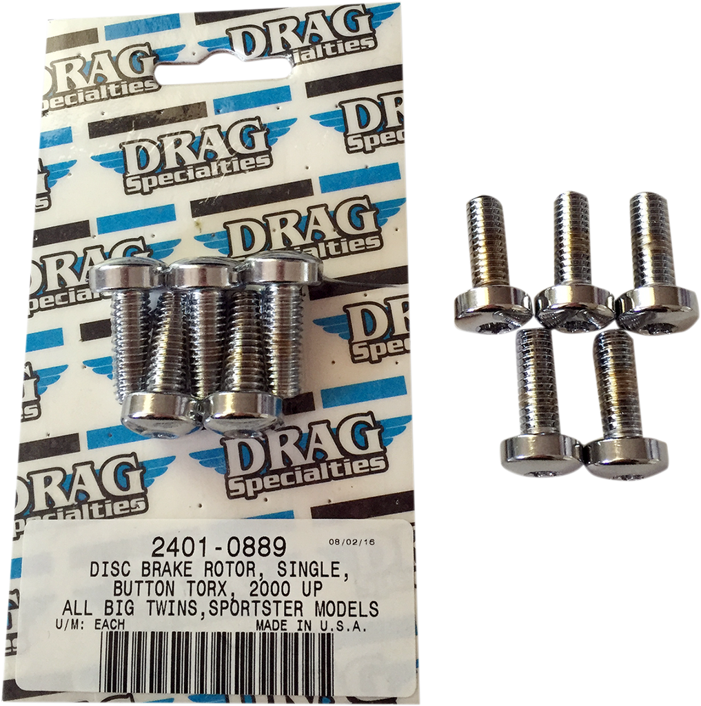 DRAG SPECIALTIES Kit Rotor to Hub Front Chrome Disc Brake Hub Mounting Kit - Team Dream Rides