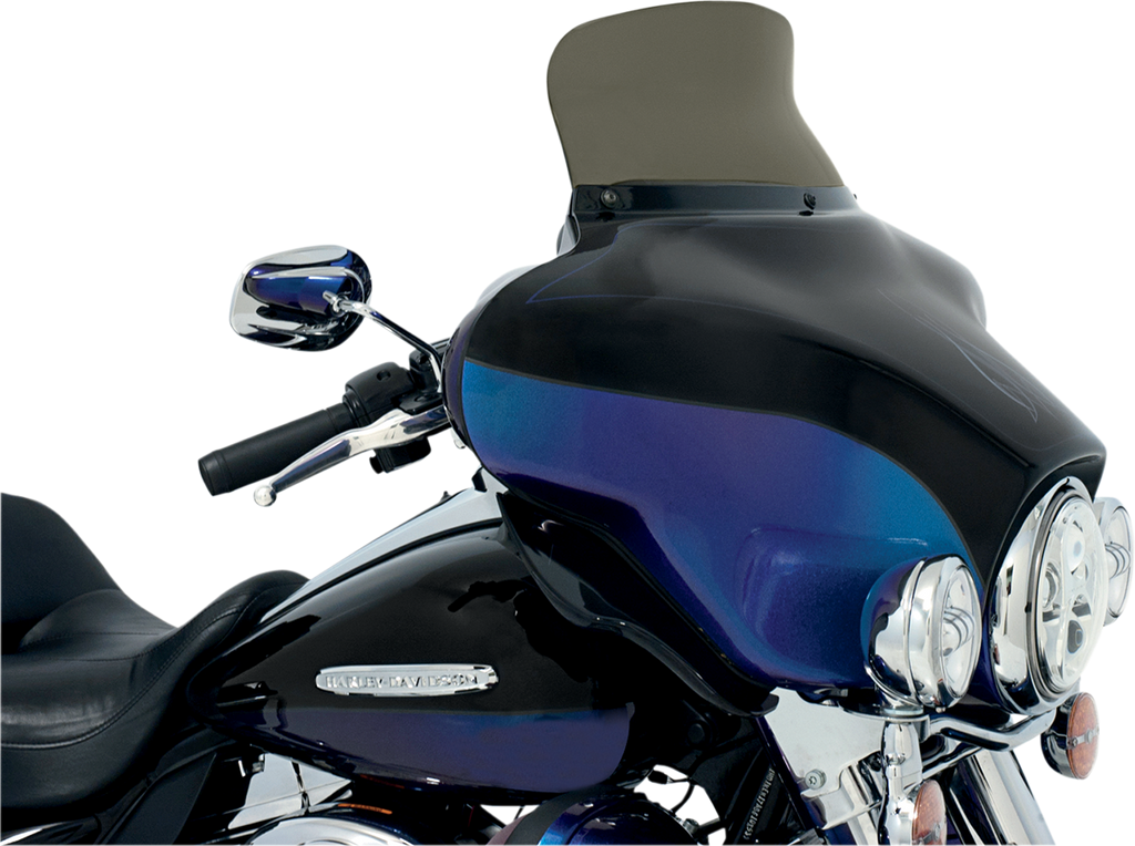 MEMPHIS SHADES HD Spoiler Windshield - 6.5" - Smoke - FLH Spoiler Replacement Windshield for OE Fairings - Team Dream Rides