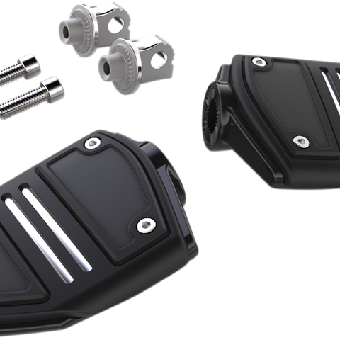 CIRO Twin Rail Footpeg - With Mount - Black Twin Rail Footrests - Team Dream Rides