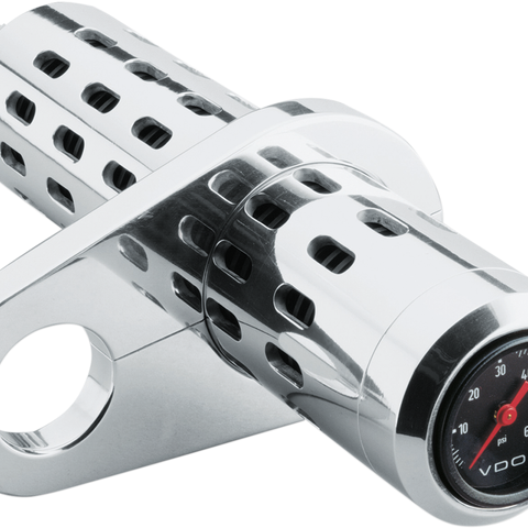 PRO-ONE PERF.MFG. Oil Cooler Kit - Chrome - With Temperature Gauge - 1