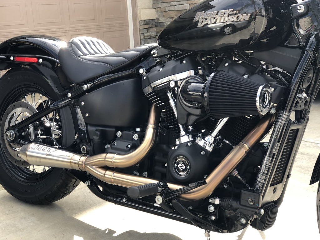 STEALTH 17-20 Softail/Lowrider S Exhaust Raw Stainless - Team Dream Rides