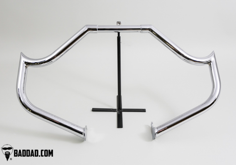 Bad Dad 975 Engine Guard Chrome with Chrome Highway Peg Mounts 1997-2020 Road King - Team Dream Rides