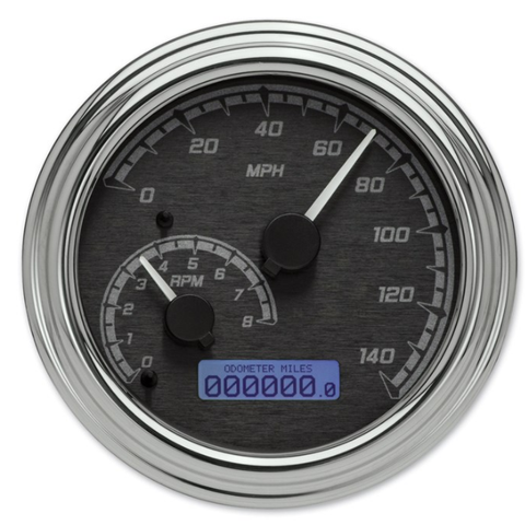 DAKOTA DIGITAL MXV Series Analog Gauge System - Black/Gray/Chrome MVX Series Analog Gauge System — 2002KGC Model - Team Dream Rides