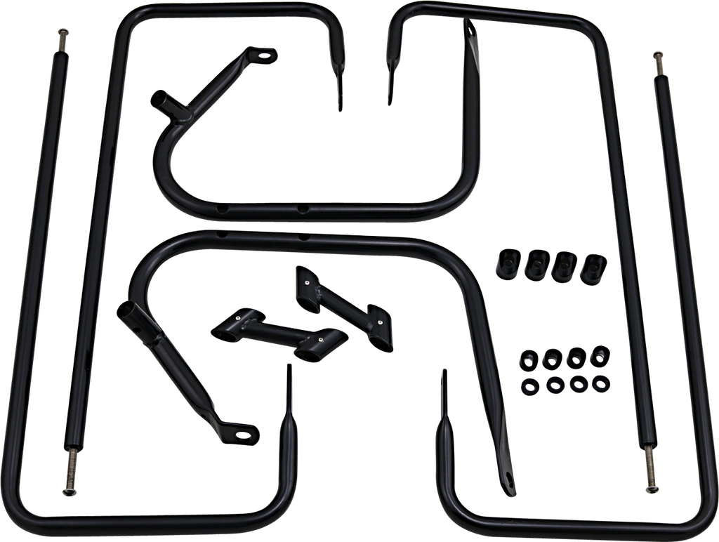 DRAG SPECIALTIES Saddlebag Rail - Black - FLT '97 - '08 Saddlebag Guard/Side Rail Kits - Team Dream Rides