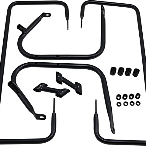 DRAG SPECIALTIES Saddlebag Rail - Black - FLT '97 - '08 Saddlebag Guard/Side Rail Kits - Team Dream Rides