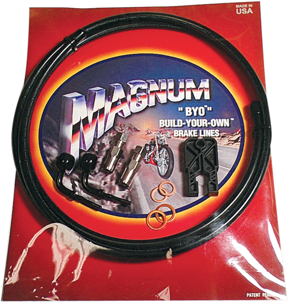 MAGNUM Brake Line Kit - Single Disc - 6' 180° BYO® Build-Your-Own® DOT Brake Line Kit - Team Dream Rides