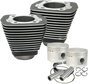 S&S CYCLE Cylinder & Piston Kit - 80" - Evolution Big Twin - Wrinkle Black 910-0182 - Team Dream Rides
