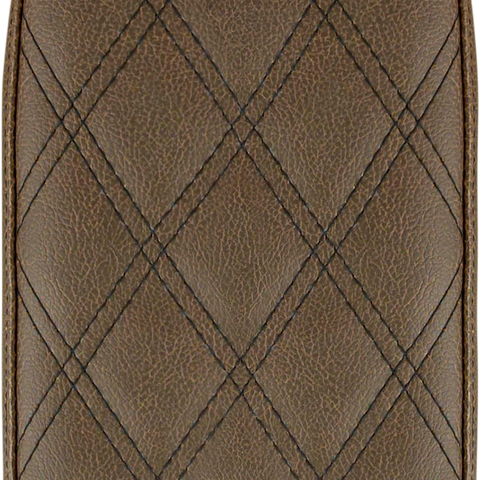 SADDLEMEN Lattice Stitched Sissy Bar Pad - Brown Sissy Bar Pad - Team Dream Rides