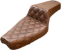 SADDLEMEN Step Up Seat - Lattice Stitched - Brown - XL Step Up Seat — Front Lattice Stitch - Team Dream Rides