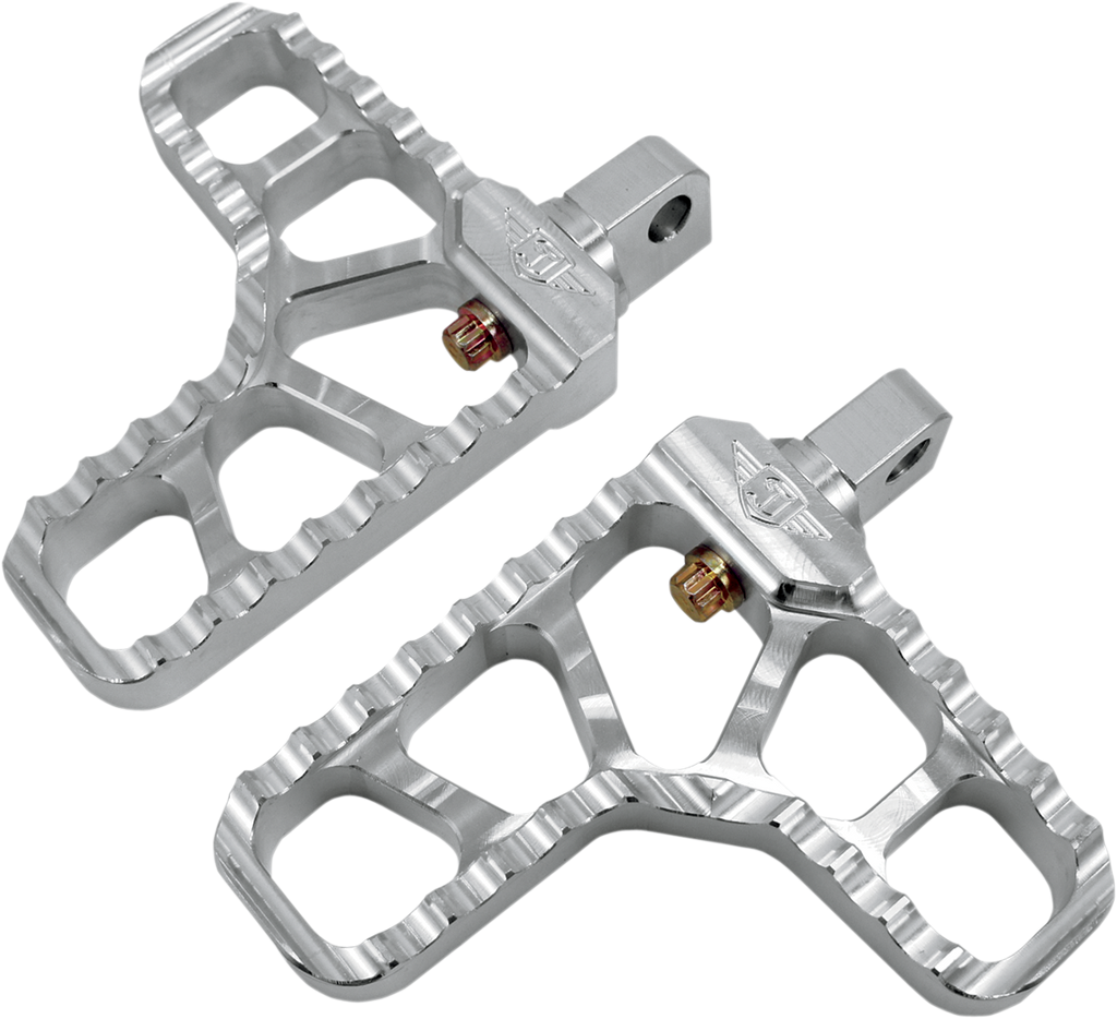 JOKER MACHINE Serrated Peg - With Heel -  Clear Adjustable Serrated Billet Footpegs - Team Dream Rides