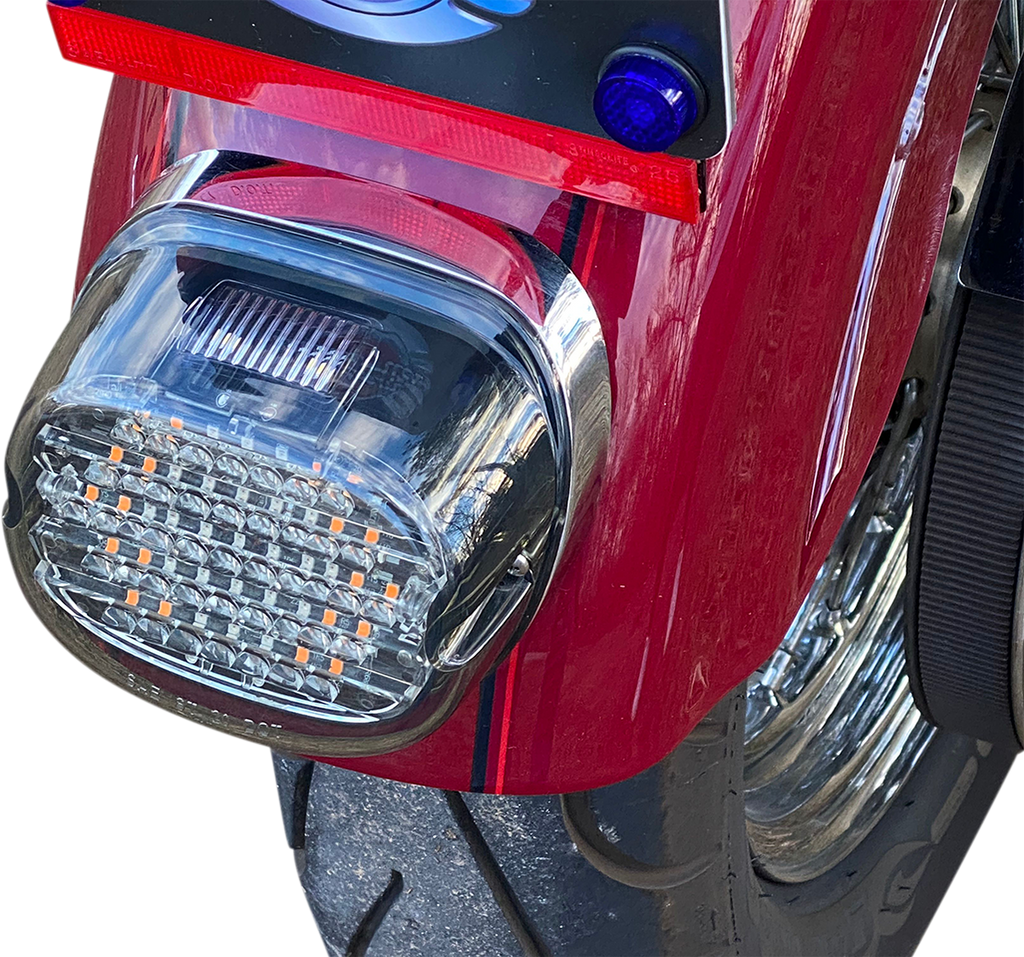 CUSTOM DYNAMICS Taillight w/ Integrated Turn Signal - Top Window - Smoked Lens CD-INT-TL-W-S - Team Dream Rides