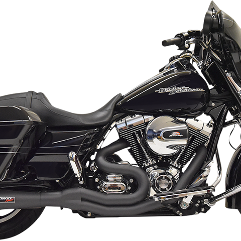 BASSANI XHAUST Road Rage II 2-Into-1 Mid-Length Exhaust System - Black 1F62B - Team Dream Rides