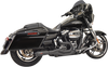 BASSANI XHAUST Road Rage II 2-Into-1 Mid-Length Exhaust System - Black 1F72B - Team Dream Rides