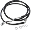 DRAG SPECIALTIES Brake Line - Front - Black - +4" Extended Length Black Vinyl Brake Line Kit - Team Dream Rides