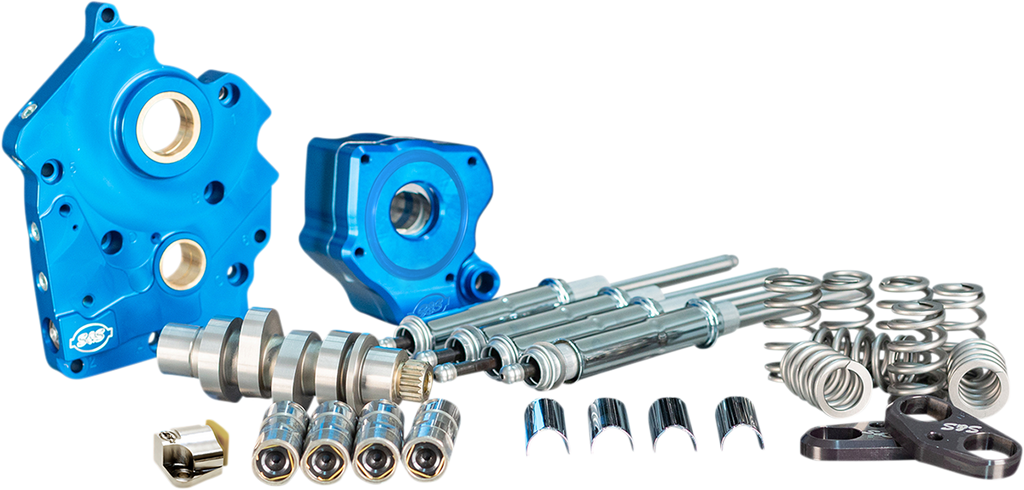 S&S CYCLE Cam Chest Kit with Plate M8 - Chain Drive - Oil Cooled - 550 Cam - Chrome Pushrods 310-1082B - Team Dream Rides