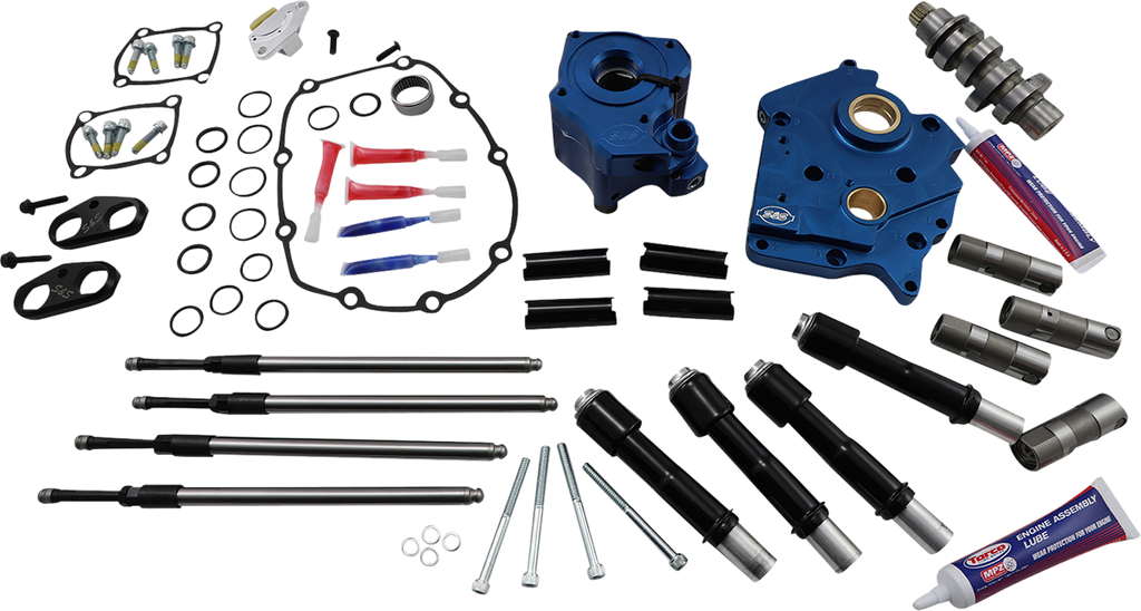 S&S CYCLE Cam Chest Kit with Plate M8 - Chain Drive - Water Cooled - 465 Cam - Black Pushrods 310-1007B - Team Dream Rides